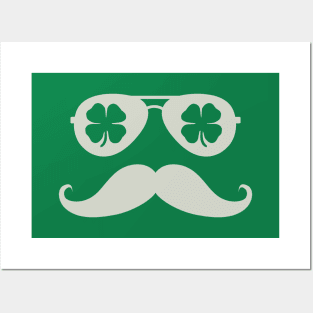 Shamrock Mustache Posters and Art